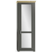 GARDEROBENSCHRANK  in 74,5/206,6/42,2 cm  - Chromfarben/Eichefarben, Basics, Holzwerkstoff/Metall (74,5/206,6/42,2cm) - SetOne by Musterring