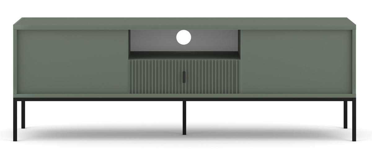 LOWBOARD Maggiore  in 154,5/52,4/39 cm  - Goldfarben/Schwarz, Design, Holzwerkstoff/Metall (154,5/52,4/39cm) - Boxxx