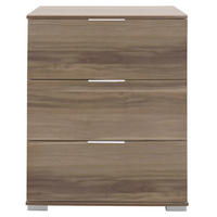 NOČNA OMARICA, barve hrasta  - barve kroma/barve hrasta, Design, kovina/umetna masa (52/58/38cm) - Carryhome