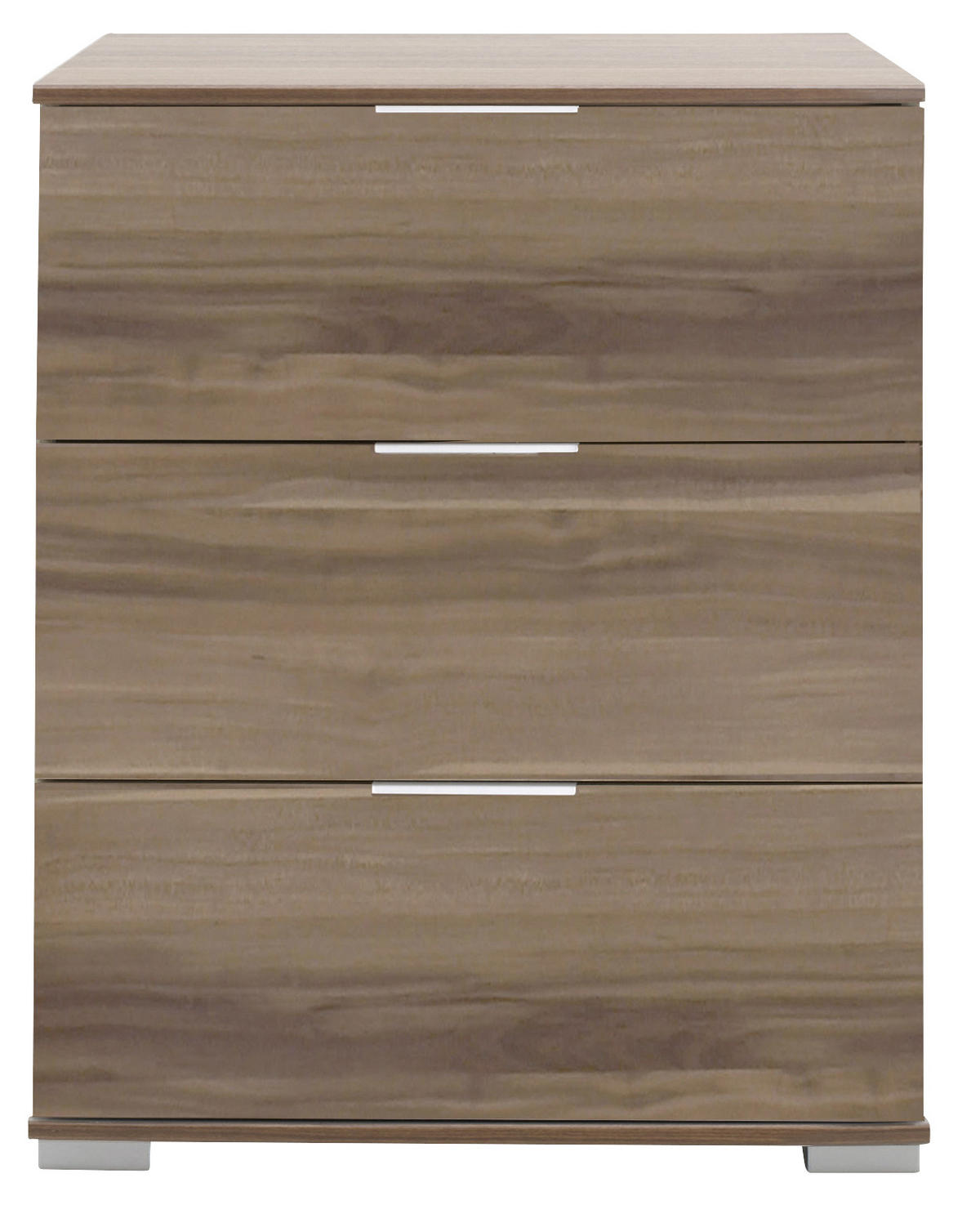 NOČNA OMARICA, barve hrasta  - barve kroma/barve hrasta, Design, kovina/umetna masa (52/58/38cm) - Carryhome