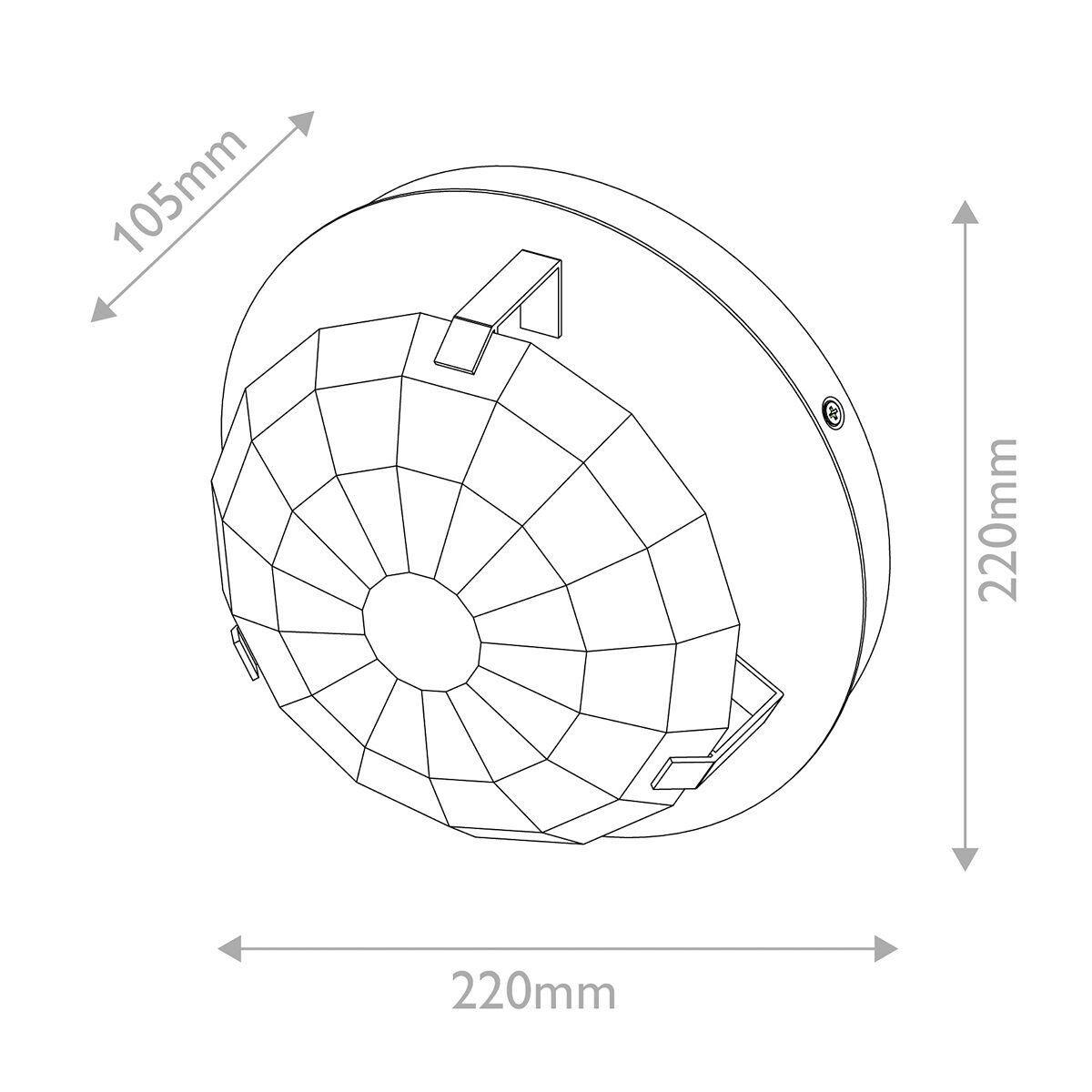 WANDLEUCHTE Quintiesse 22/22/10,5 cm  - Schwarz, KONVENTIONELL, Glas/Metall (22/22/10,5cm) - Elstead Lighting