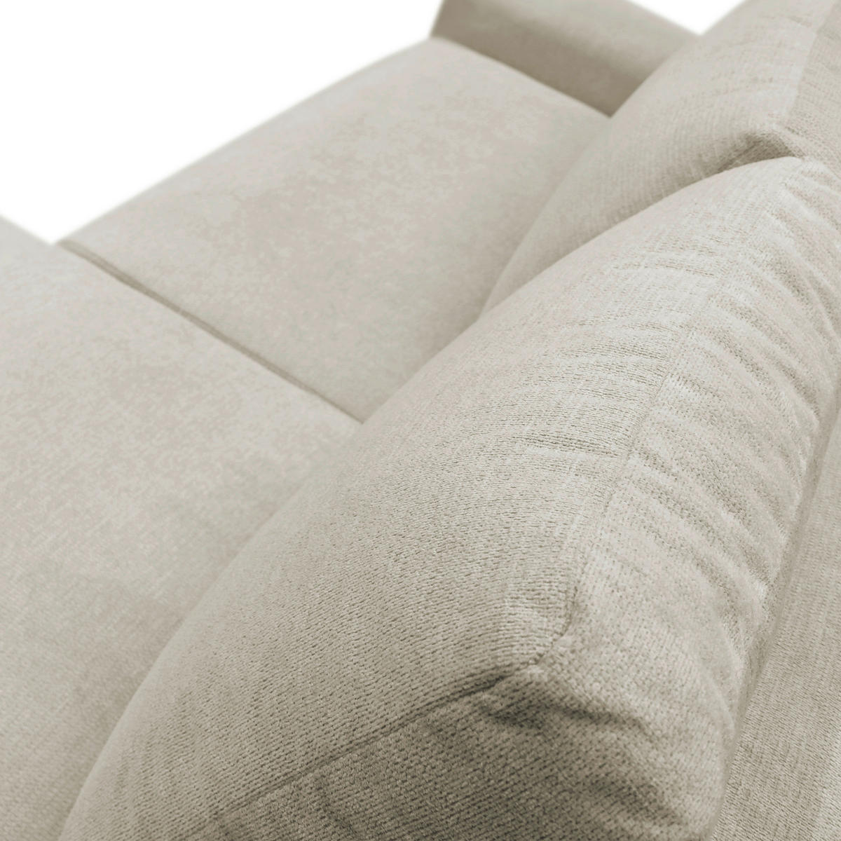 ECKSOFA Beige Struktur  - Beige/Schwarz, Design, Kunststoff/Textil (250/160cm) - MID.YOU