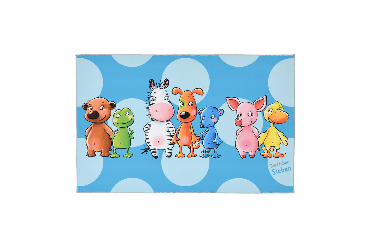 KINDERTEPPICH 100/160 cm Die Lieben Sieben  - Blau, Design, Textil (100/160cm)