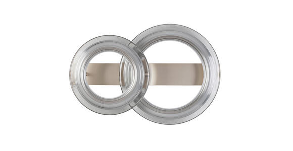 LED-DECKENLEUCHTE 66/45/16 cm - Chromfarben/Champagner, Design, Kunststoff/Metall (66/45/16cm) - Dieter Knoll