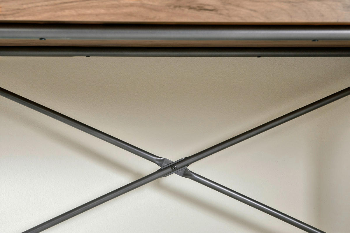 SCHREIBTISCH 150/60/75,5 cm  in Anthrazit, Eichefarben  - Eichefarben/Anthrazit, Konventionell, Holzwerkstoff/Metall (150/60/75,5cm) - Livetastic