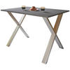 SCHREIBTISCH  in Anthrazit, Silberfarben  - Anthrazit/Silberfarben, Design, Holzwerkstoff/Metall (160/76/80cm) - MID.YOU
