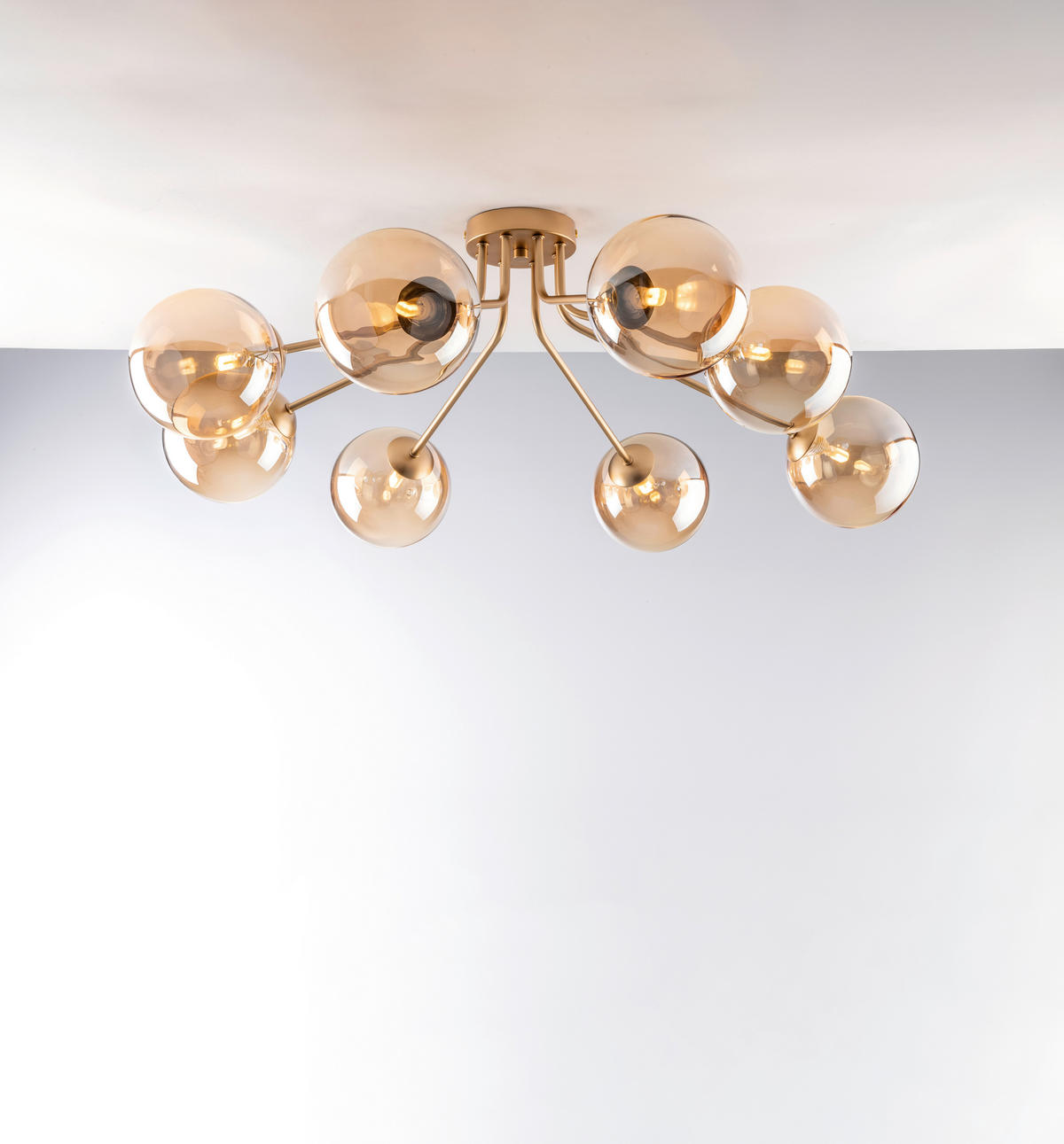 DECKENLEUCHTE 88/28 cm   - Messingfarben, Design, Metall (88/28cm)