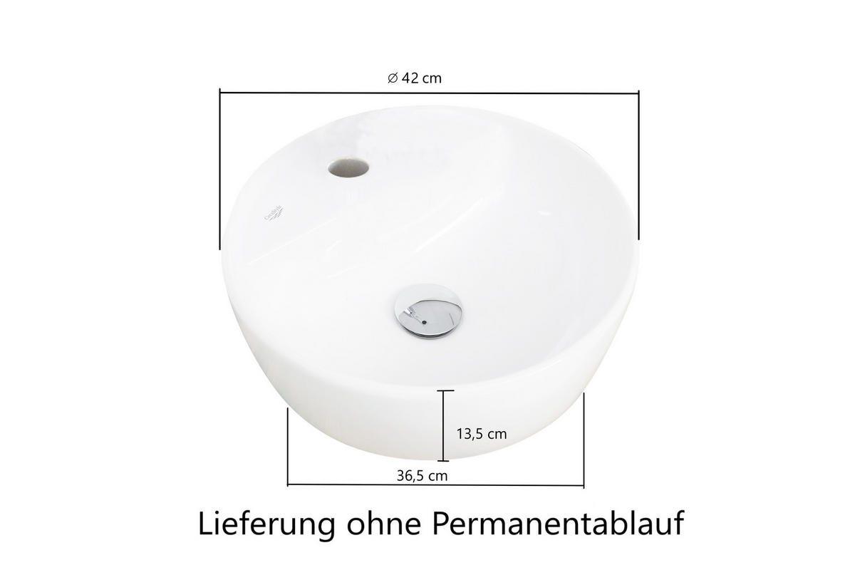 WASCHTISCHKOMBI 121 cm  - Eiche Wotan/Weiß, Natur, Keramik/Holzwerkstoff (121cm) - Xora