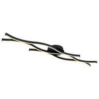 LED-DECKENLEUCHTE GERONIMO 108/18/6 cm   - Schwarz/Weiß, Design, Kunststoff/Metall (108/18/6cm) - Globo