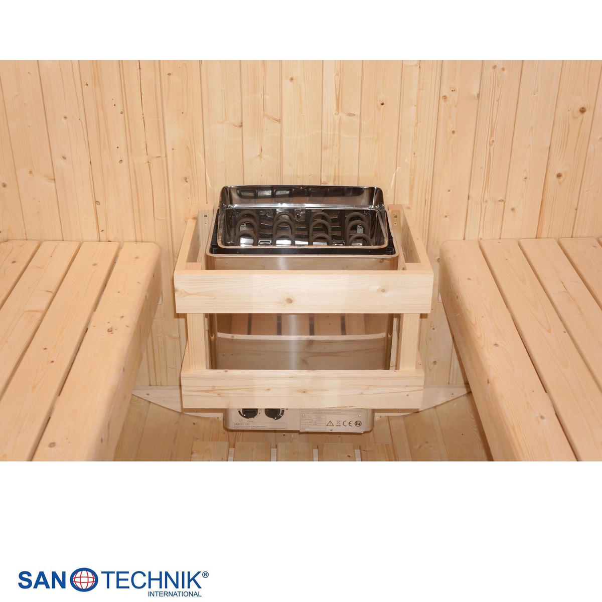 SUDOVÁ SAUNA - farba smreka, Konventionell, drevo/sklo (194,8/220/191,5cm) - Sanotechnik