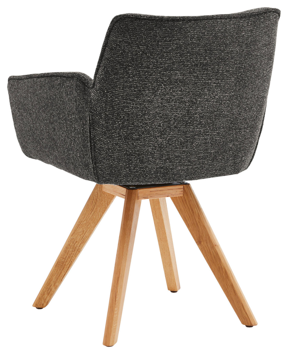 ARMLEHNSTUHL drehbar  in Webstoff  - Eichefarben/Anthrazit, Design, Holz/Textil (60/83,5/65cm) - Valdera