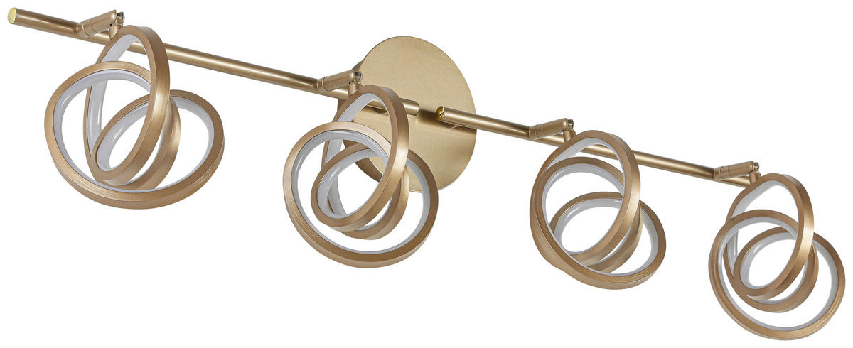 DECKENLEUCHTE    83/14/21,3 cm  - Weiss/Cappuccino, Trend, Kunststoff/Metall (83/14/21,3cm) - Novel