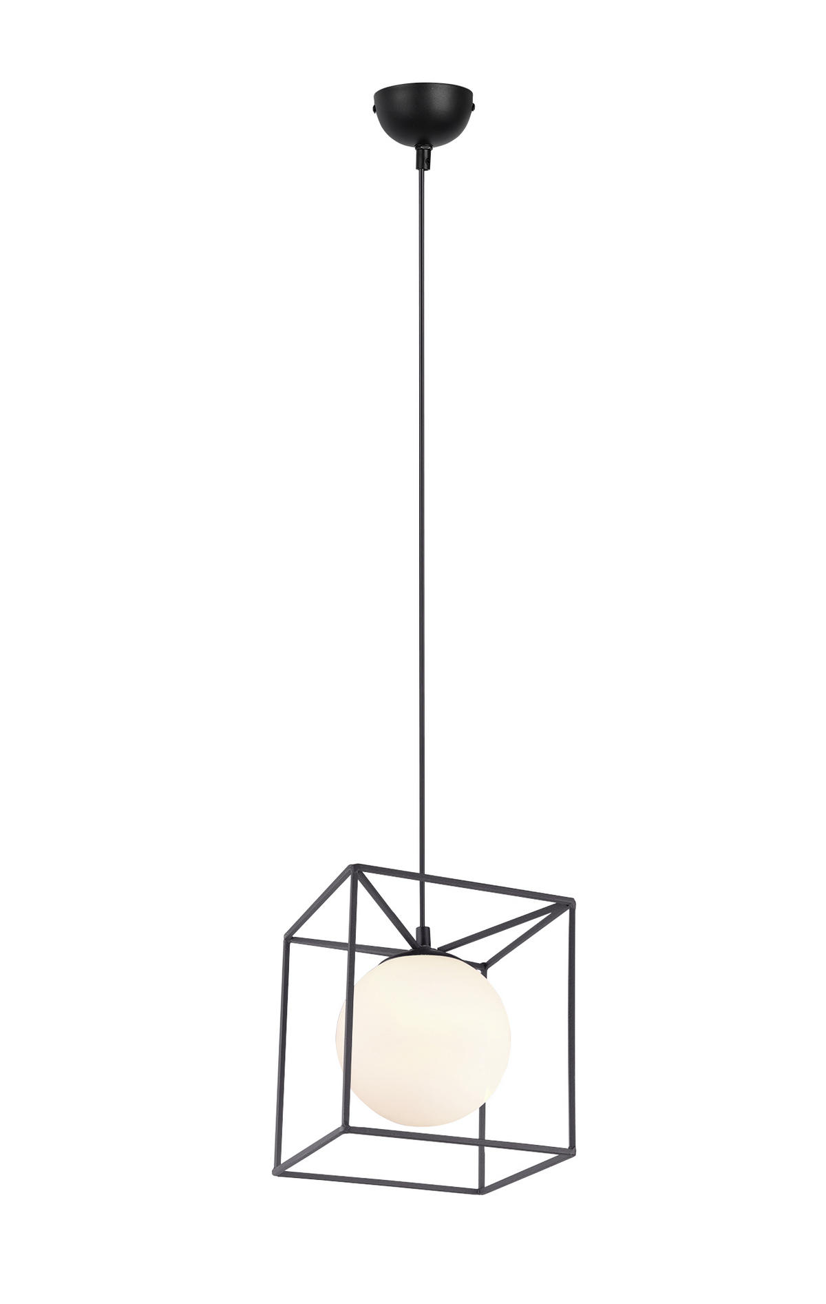 VISEČA SVETILKA  Gabbia 20/150/20 cm           E27 - bela, Trendi, kovina/steklo (20/150/20cm)
