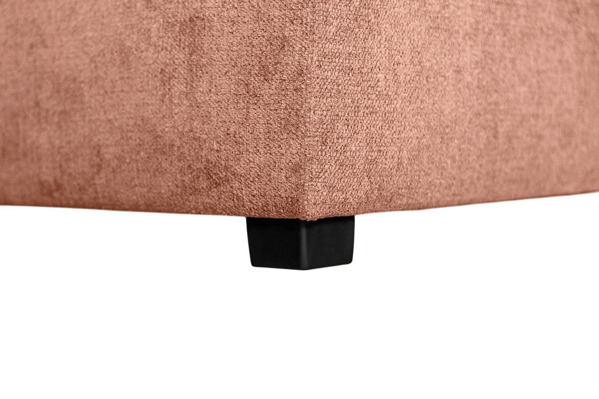 WOHNLANDSCHAFT VALERI Koralle Chenille  - Koralle/Schwarz, Design, Kunststoff/Textil (157/305/208cm) - MID.YOU