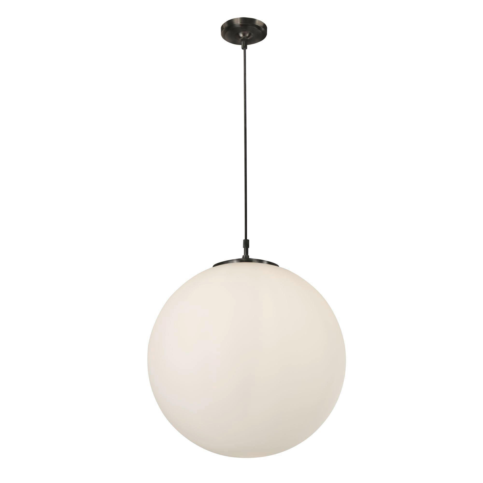 HÄNGELEUCHTE Atom 30/120 cm   - Schwarz/Weiß, KONVENTIONELL, Glas/Metall (30/120cm)