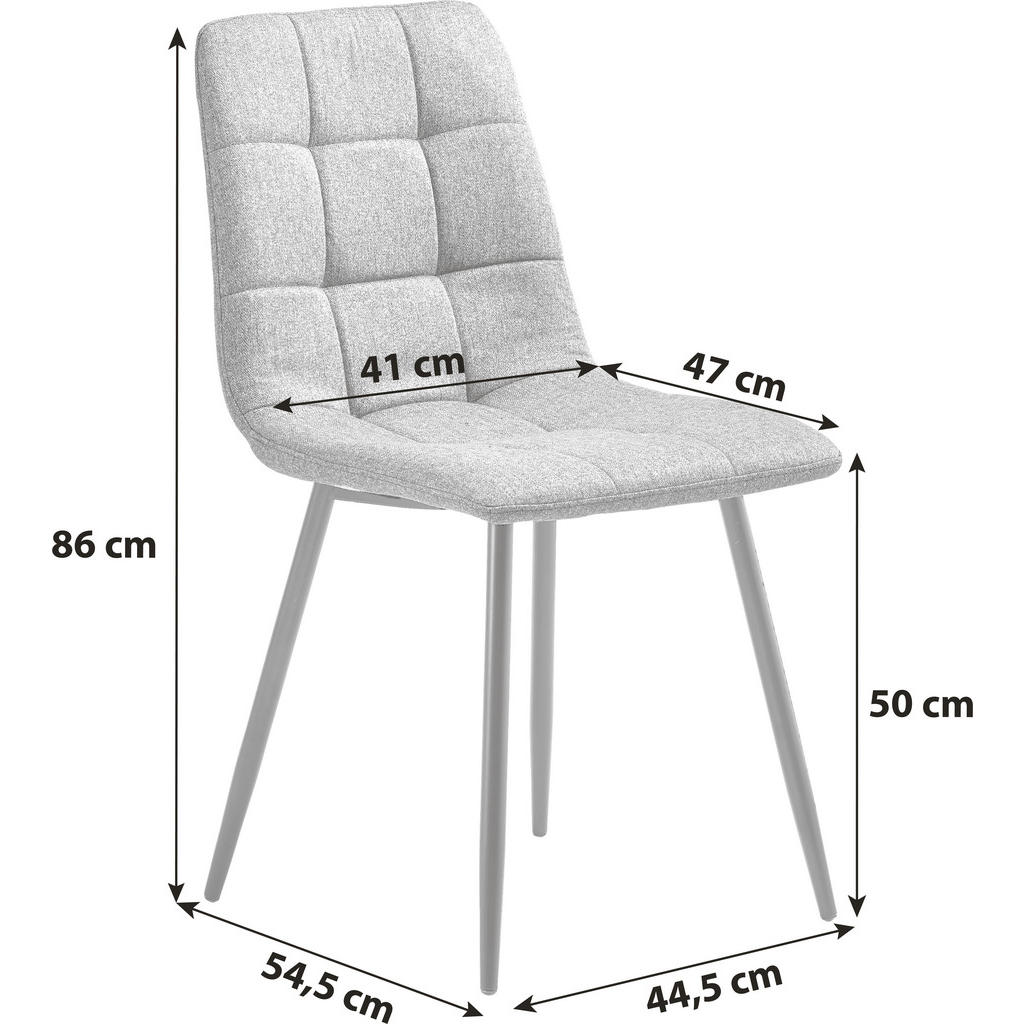 Thumbnail - Livetastic Stuhl, Blau, Schwarz, Metall, Textil, Füllung: Schaumstoff, konisch, 44.5x86x54.5 cm, Esszimmer, Stühle, Essz...