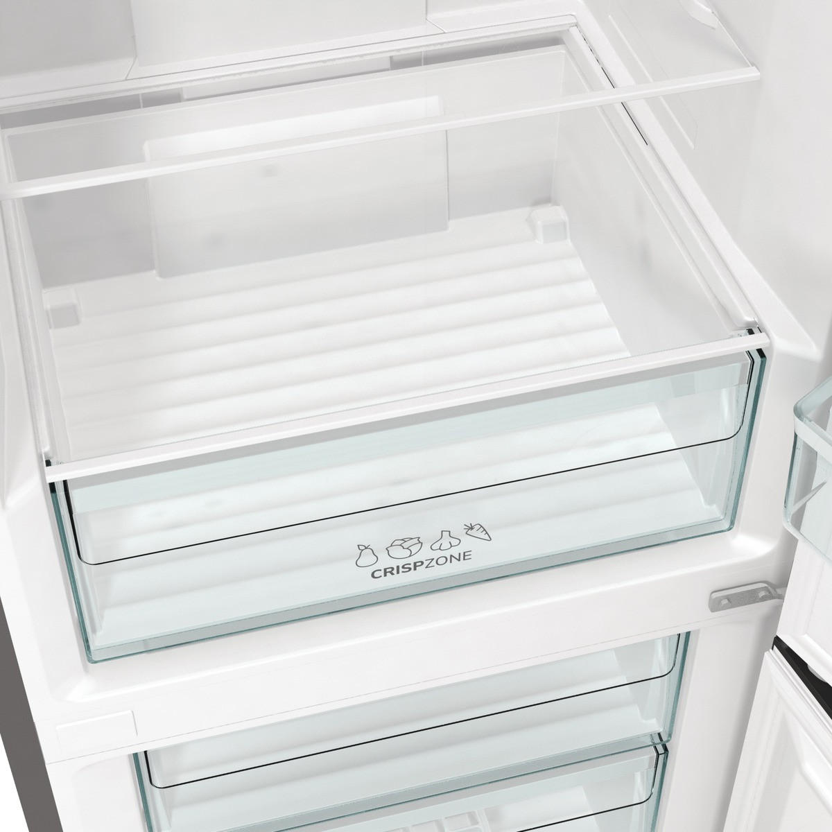 KÜHL-GEFRIER-KOMBINATION N61EA2XL4  - Edelstahlfarben, Basics, Glas/Kunststoff (60/185/59,2cm) - Gorenje