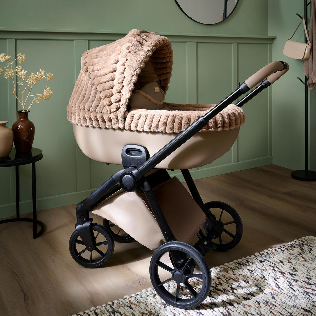 BARNVAGNSSET Facetty  - cappuccino/svart, Design, metall/textil (104,5/62/94cm) - Jimmylee