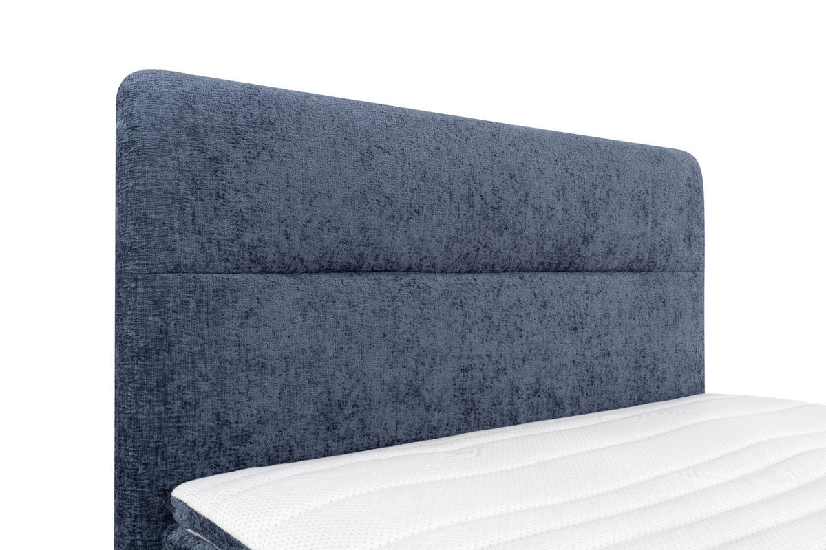 BOXSPRINGBETT 140/200 cm  in Blau  - Blau/Schwarz, Design, Textil/Metall (140/200cm) - Esposa