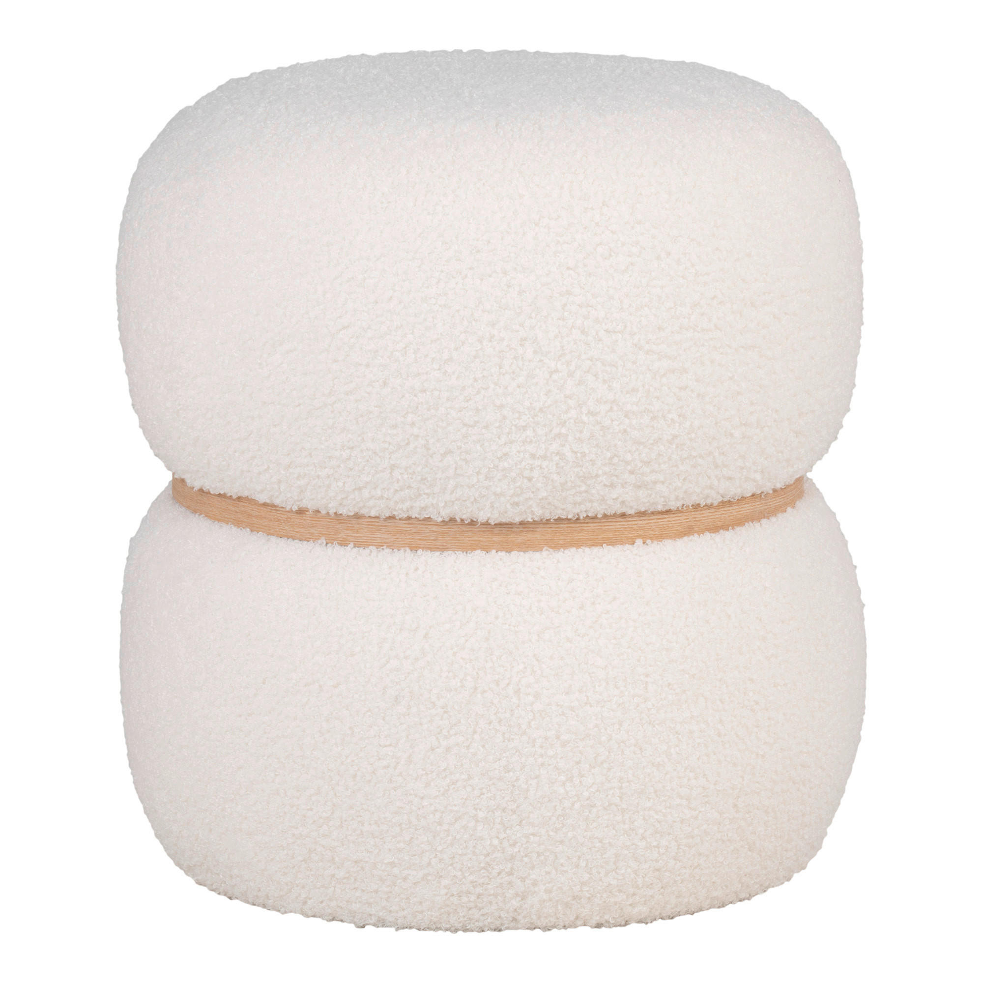 XXXLutz Pouf Milford Weiß 38x41x38 cm