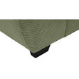ECKSOFA Grün Cord Rückenkissen, Armlehnenkissen, Bettkasten, Schlaffunktion, Rücken echt, Liegefläche im Originalstoff  - Schwarz/Grün, KONVENTIONELL, Kunststoff/Textil (304/212cm) - Carryhome