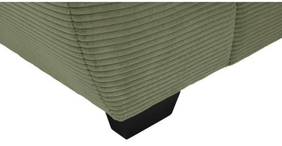 ECKSOFA Grün Cord Rückenkissen, Armlehnenkissen, Bettkasten, Schlaffunktion, Rücken echt, Liegefläche im Originalstoff  - Schwarz/Grün, KONVENTIONELL, Kunststoff/Textil (304/212cm) - Carryhome