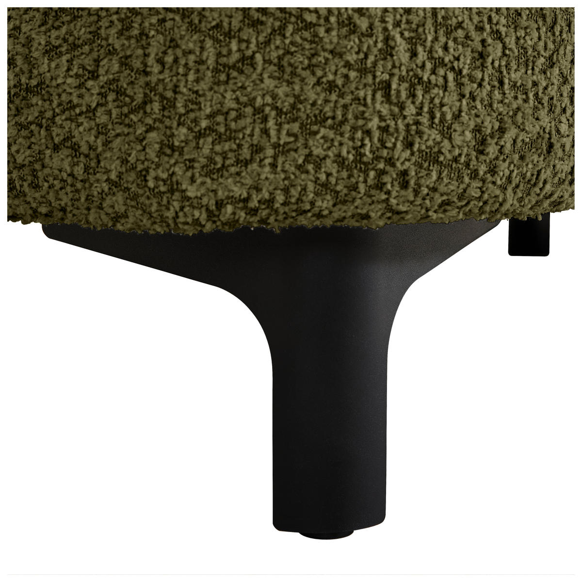 2,5-SITZER  in Chenille Dunkelgrün  - Dunkelgrün/Schwarz, KONVENTIONELL, Textil/Metall (200/84/99cm) - Carryhome