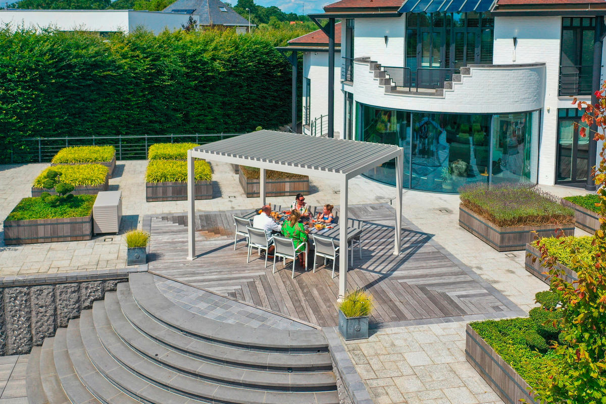 PERGOLA - Grau, Lifestyle, Metall (400/250/300cm) - Gardenson