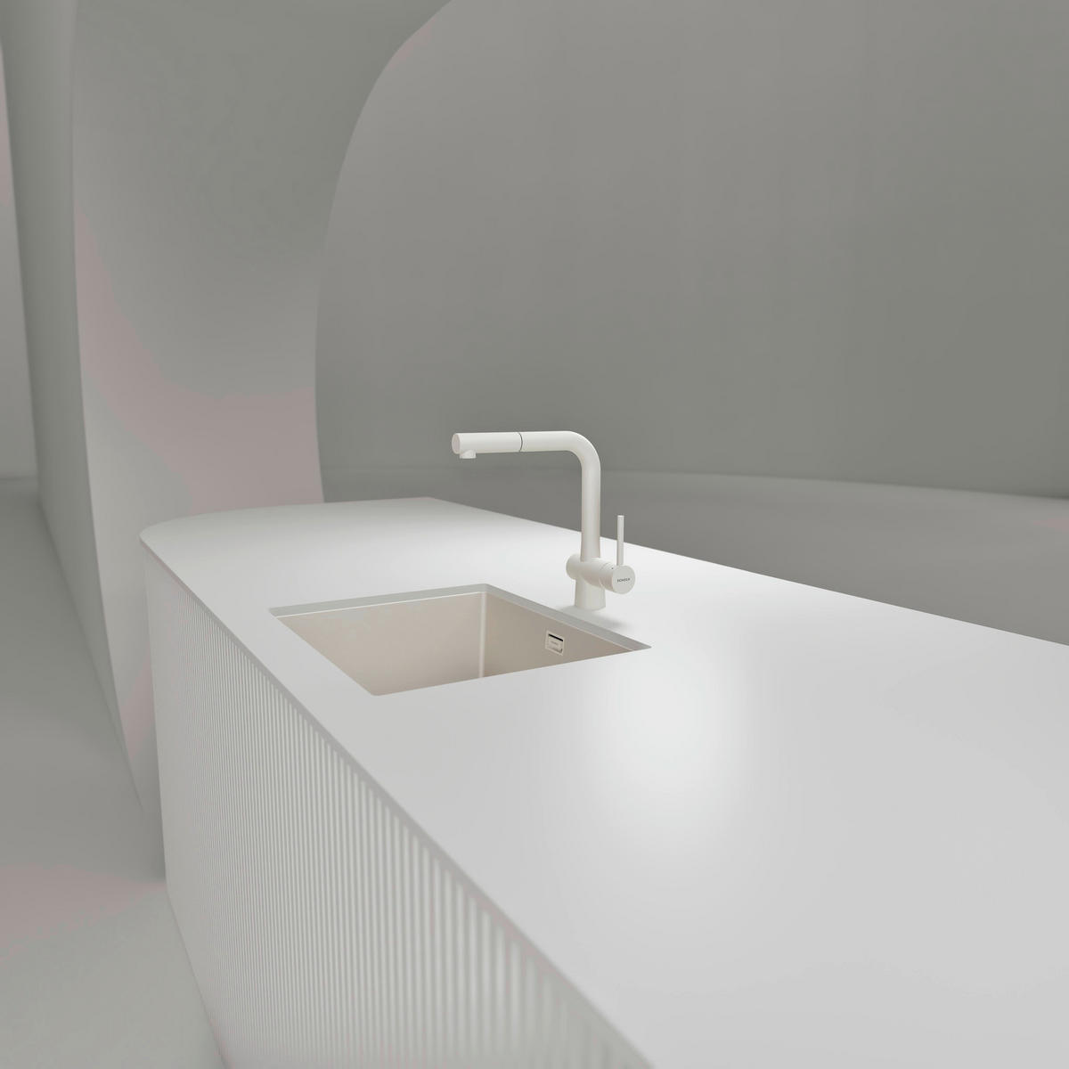 KÜCHENARMATUR 517120POL  - Weiß, Basics, Stein/Metall (5,1/28,5/21,6cm) - Schock