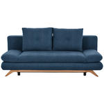SCHLAFSOFA Webstoff Dunkelblau  - Buchefarben/Dunkelblau, KONVENTIONELL, Holz/Textil (205/86/94cm) - Carryhome