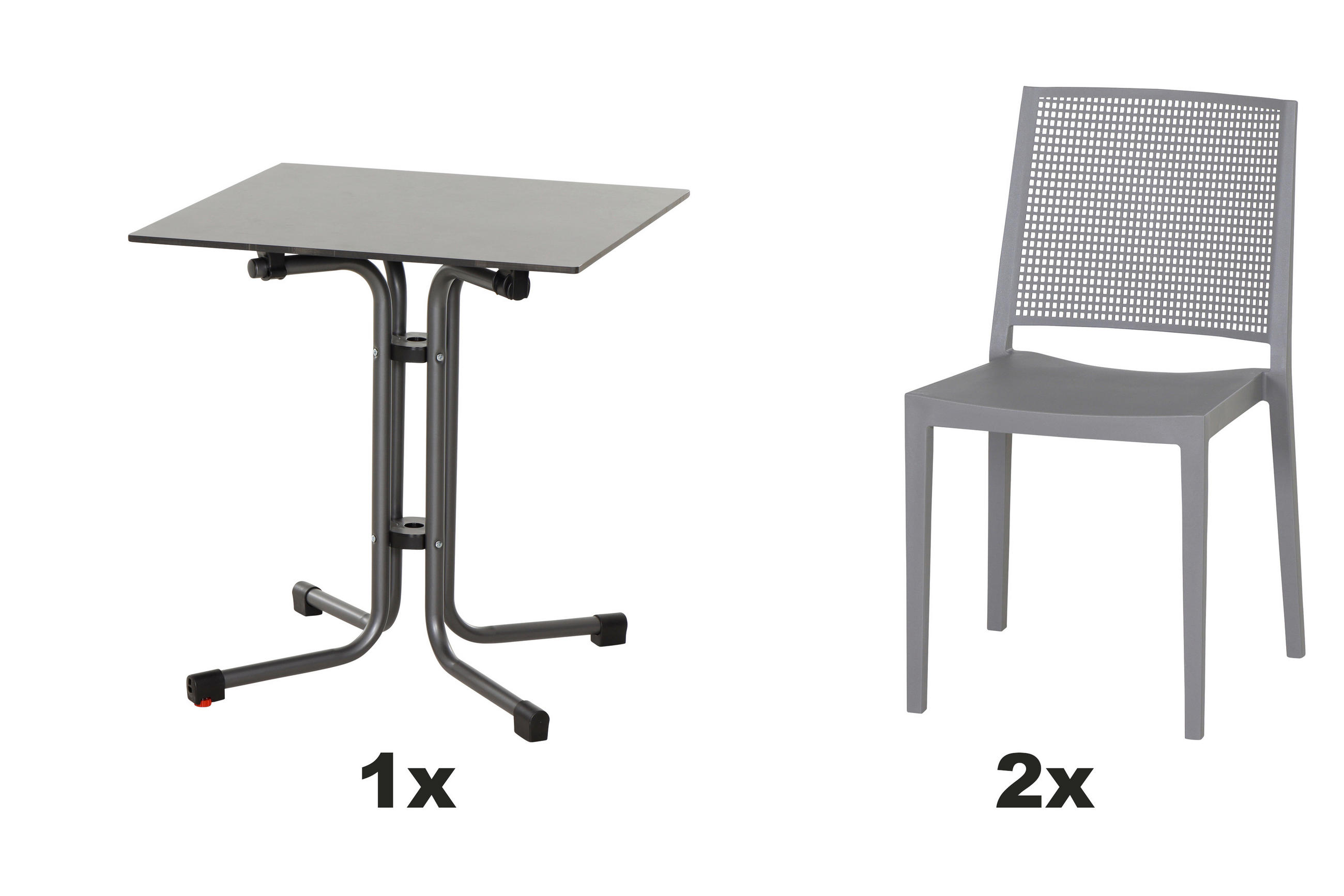 GARTENGARNITUR 3-teilig  - Grün, Basics, Holzwerkstoff/Kunststoff (65/80/65cm) - Siena Garden