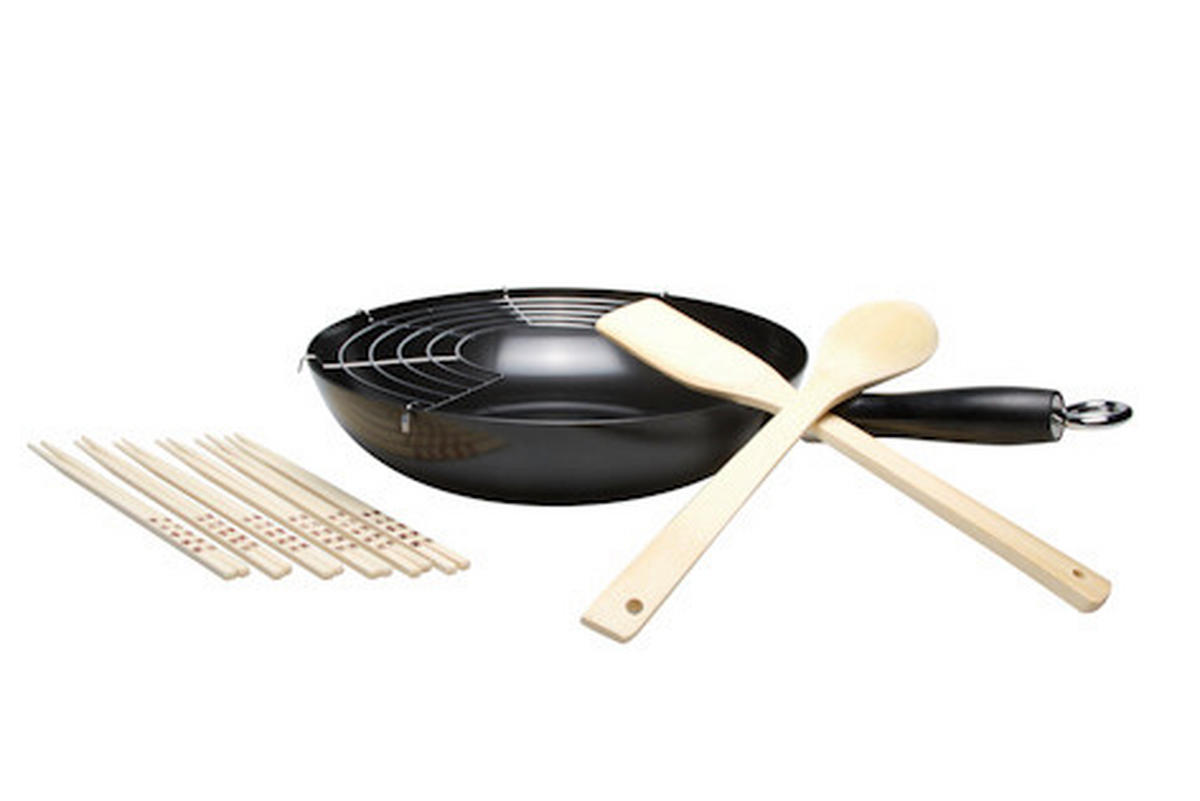 WOKPFANNE  - Schwarz, Basics, Metall (31/9/49cm) - Nouvel