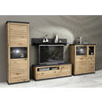 TV-ELEMENT Holzwerkstoff Dunkelgrau, Eiche Artisan  - Dunkelgrau/Schwarz, Basics, Holzwerkstoff/Metall (150/55,6/50cm) - Hom`in