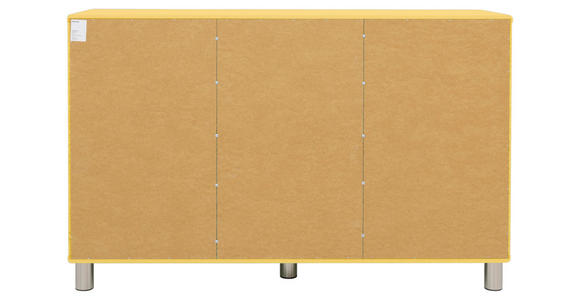SIDEBOARD 146/92/41 cm  - Gelb/Nickelfarben, Design, Holzwerkstoff/Metall (146/92/41cm) - Carryhome