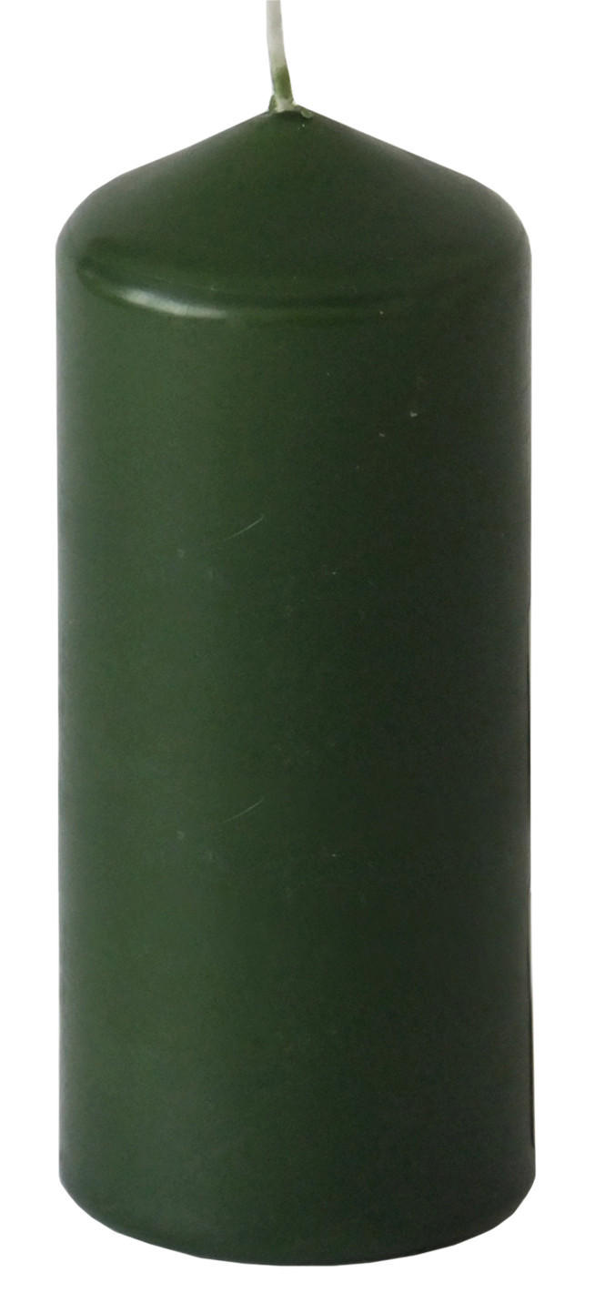 STUMPENKERZE 5,7/13 cm  - Dunkelgrün, KONVENTIONELL (5,7/13cm) - Steinhart