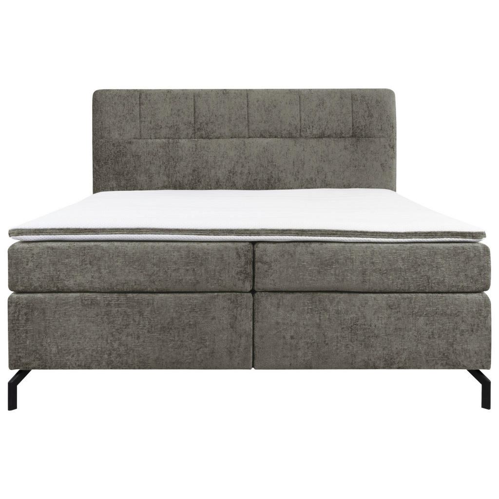 Thumbnail - Esposa Boxspringbett, Grau, Textil, H4, Höhe ca. 17 cm, 180x200 cm, Stoffauswahl, Topper durchgehend, Matratze in versch...