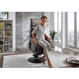 RELAXSESSEL in Leder Grau - Grau, KONVENTIONELL, Leder/Metall (70/114/80cm) - Cantus