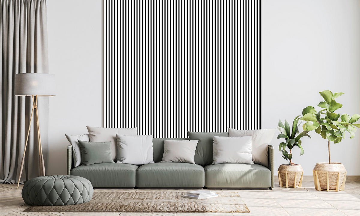 AKUSTIKPANEEL Weiß foliert 57.25/1.9/240 cm  - Weiß, KONVENTIONELL, Holzwerkstoff/Textil (57.25/1.9/240cm)