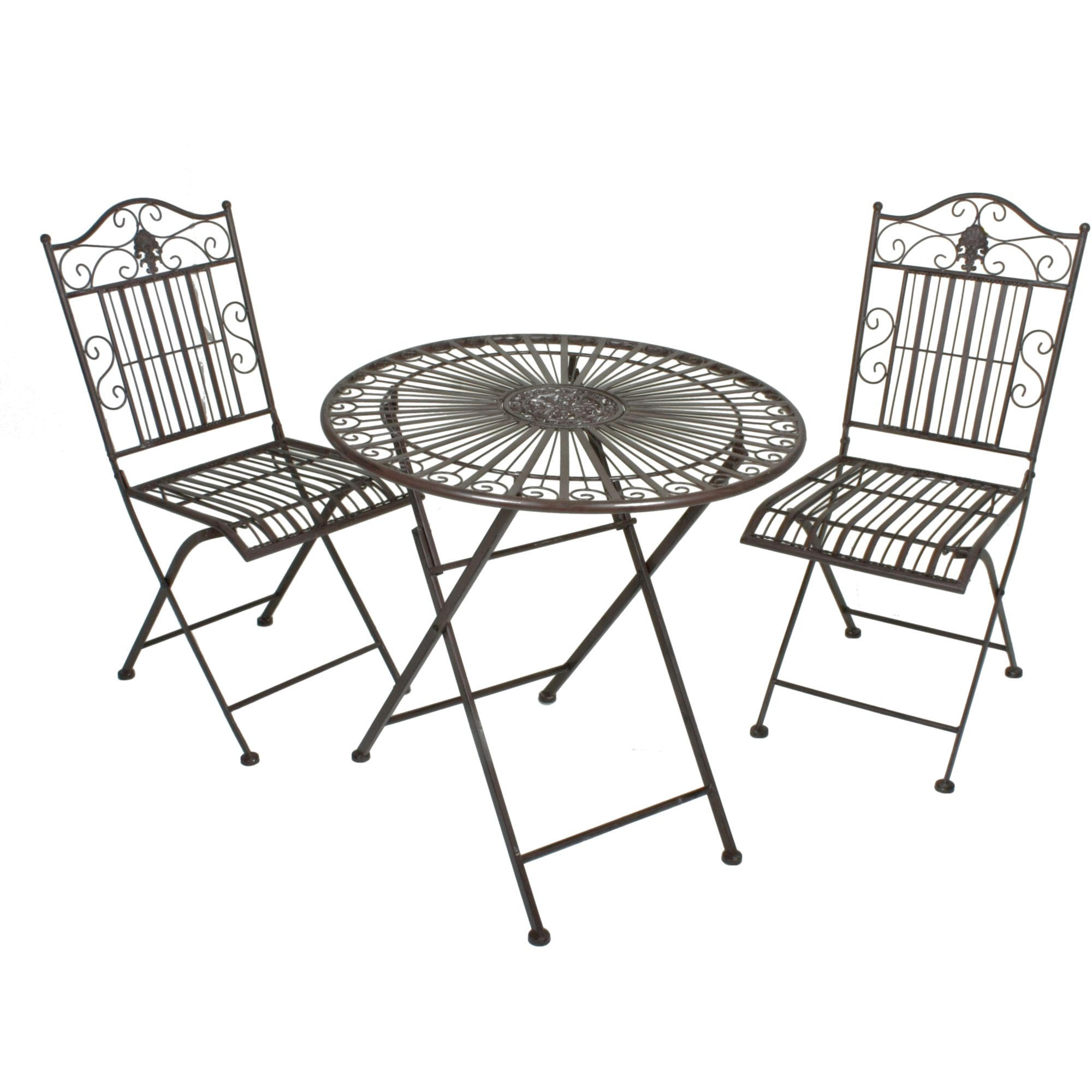 BALKONSET  - Rostfarben, Basics, Metall (40/92/39cm) - Gardenson