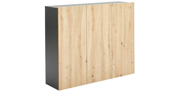 SCHUHSCHRANK 120/100/34 cm  - Anthrazit/Eiche Artisan, Design, Holzwerkstoff (120/100/34cm) - Hom`in