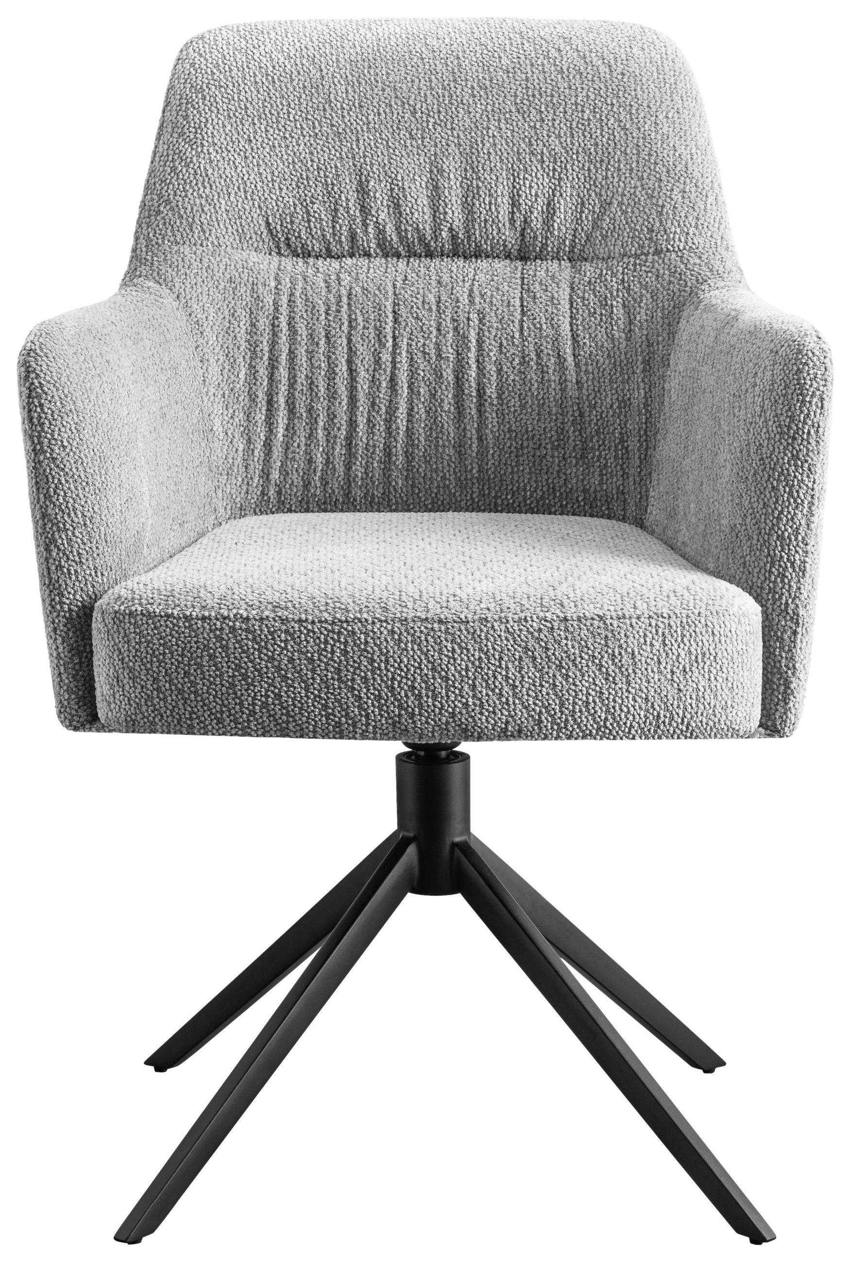ARMLEHNSTUHL  in Eisen Mikrofaser  - Schwarz/Grau, Design, Textil/Metall (62/88/60cm) - Stylife