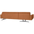 ECKSOFA in Echtleder Cognac  - Cognac/Anthrazit, KONVENTIONELL, Leder/Metall (182/324cm) - Ambiente