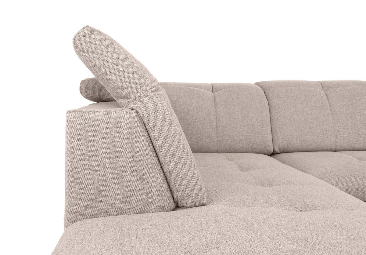WOHNLANDSCHAFT in Beige  - Beige/Grau, Design, Textil/Metall (215/328/173cm) - MID.YOU