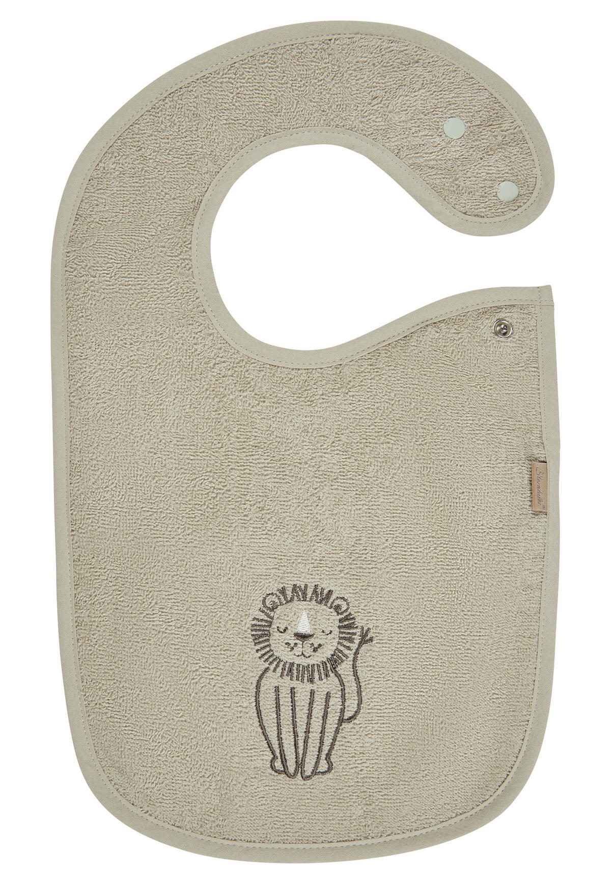 LÄTZCHEN Löwe Leo  - Mintgrau, Basics, Textil (38/26/0,5cm) - Sterntaler