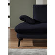 ECKSOFA in Chenille, Mikrofaser Schwarz  - Schwarz, Design, Textil/Metall (299/157cm) - Dieter Knoll