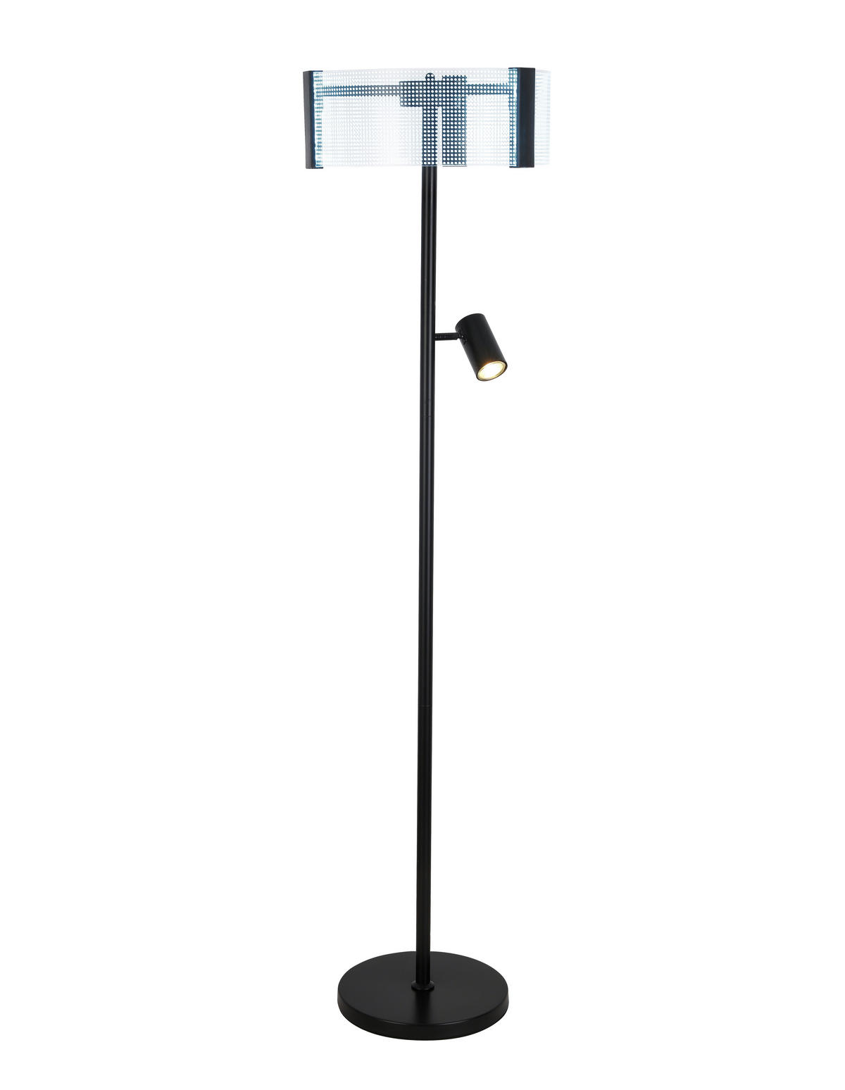 LED-STEHLEUCHTE 40/159 cm   - Transparent/Schwarz, Design, Kunststoff/Metall (40/159cm) - Novel
