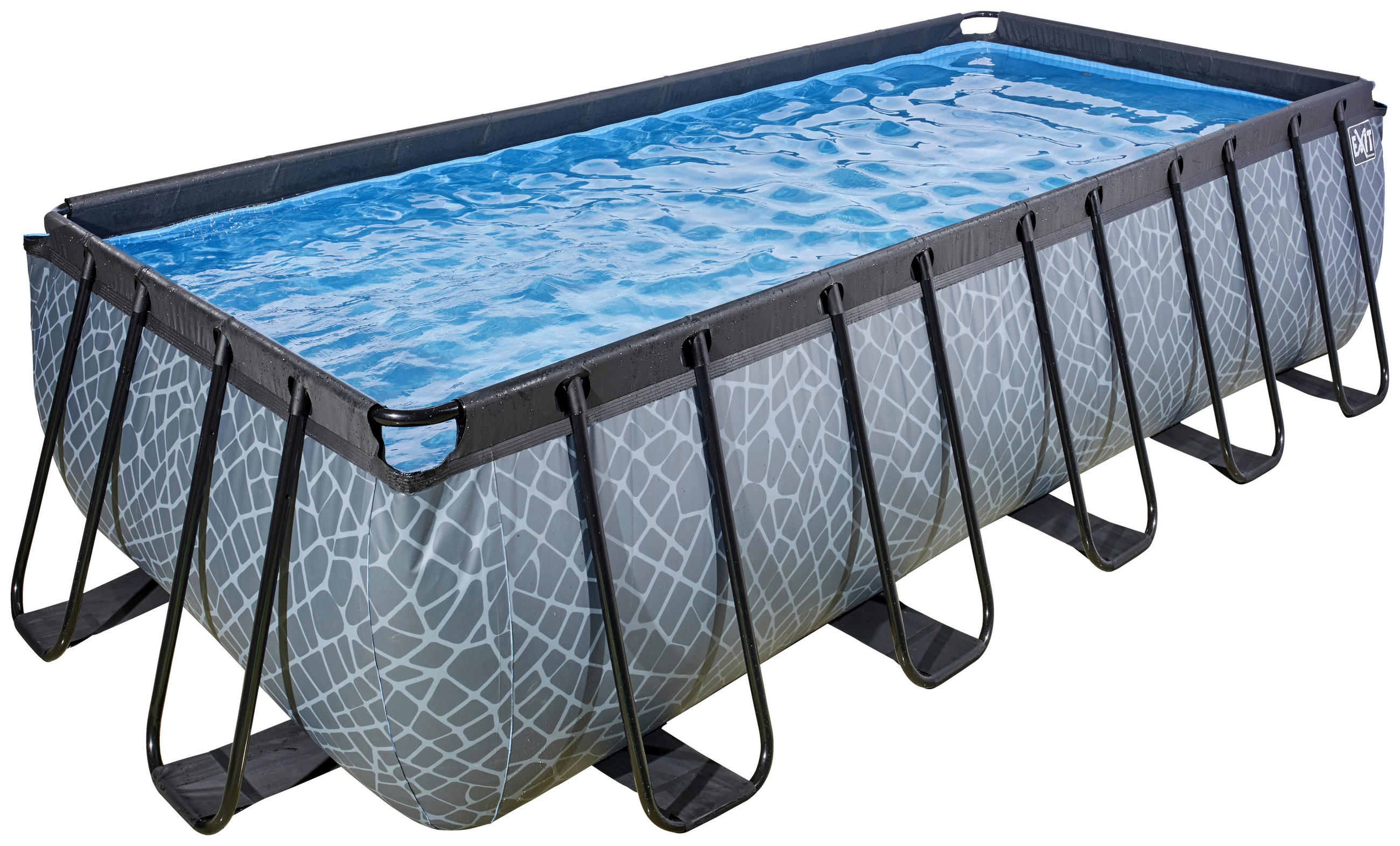 POOL 540/250/122 cm  - grå, Klassisk (540/250/122cm) - EXIT Toys