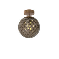 DECKENLEUCHTE Kastav 20/25,4 cm  - Braun/Bronzefarben, Design, Glas/Metall (20/25,4cm) - Novel