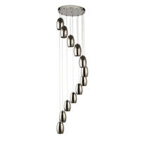 LED-PENDELLAMPA Cyclone 52/200 cm  - kromfärg, Modern, metall/glas (52/200cm)