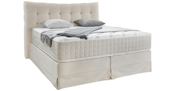 Boxspringbett mit Kontinental Matratze 180x200 Domino - Beige, KONVENTIONELL, Holz (180/200cm) - James Wood